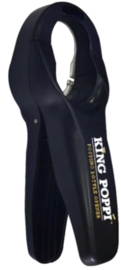 King Poppi bottle opener in matte black finish